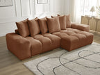 Anakin - Reversible Corner Sofa - Textured Fabric - 6 Cushions