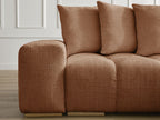Anakin - Reversible Corner Sofa - Textured Fabric - 6 Cushions