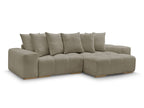 Anakin - Reversible Corner Sofa - Textured Fabric - 6 Cushions