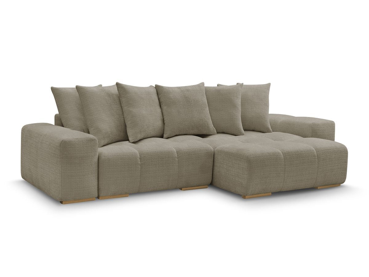 Anakin - Reversible Corner Sofa - Textured Fabric - 6 Cushions