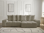Anakin - Reversible Corner Sofa - Textured Fabric - 6 Cushions