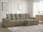 Anakin - Reversible Corner Sofa - Textured Fabric - 6 Cushions