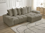 Anakin - Reversible Corner Sofa - Textured Fabric - 6 Cushions