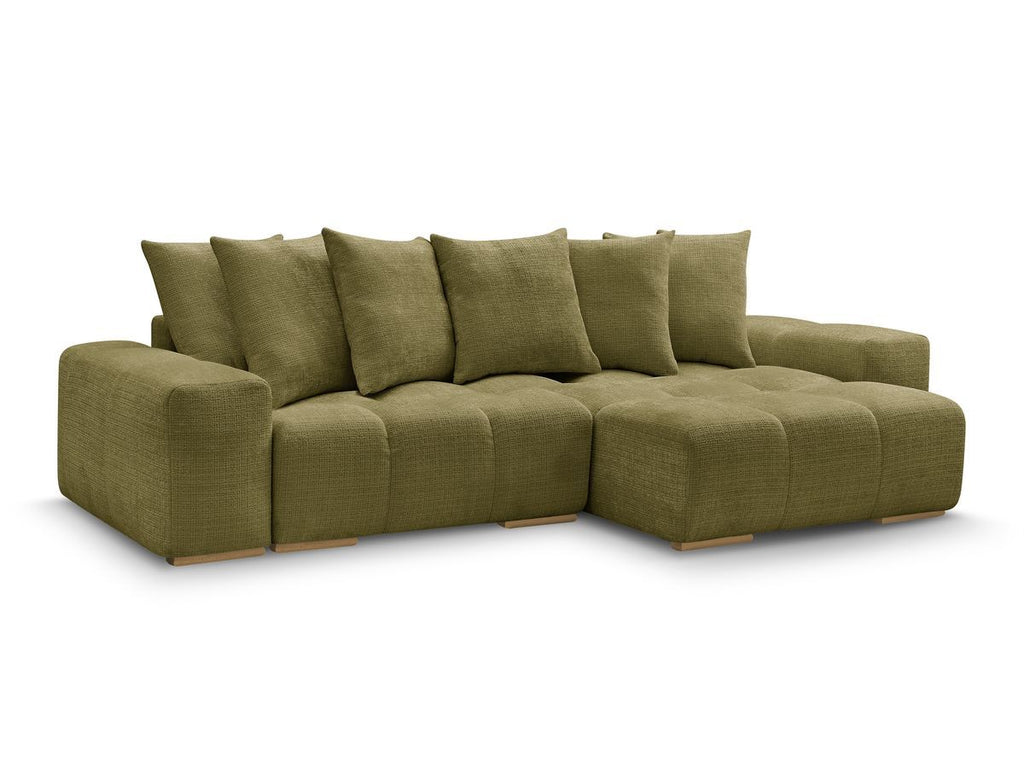 Anakin - Reversible Corner Sofa - Textured Fabric - 6 Cushions