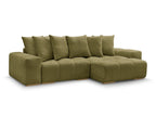 Anakin - Reversible Corner Sofa - Textured Fabric - 6 Cushions