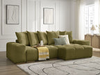 Anakin - Reversible Corner Sofa - Textured Fabric - 6 Cushions