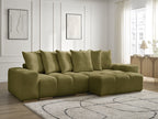 Anakin - Reversible Corner Sofa - Textured Fabric - 6 Cushions