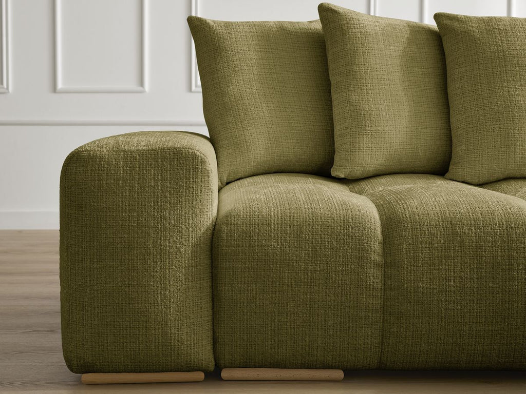 Anakin - Reversible Corner Sofa - Textured Fabric - 6 Cushions