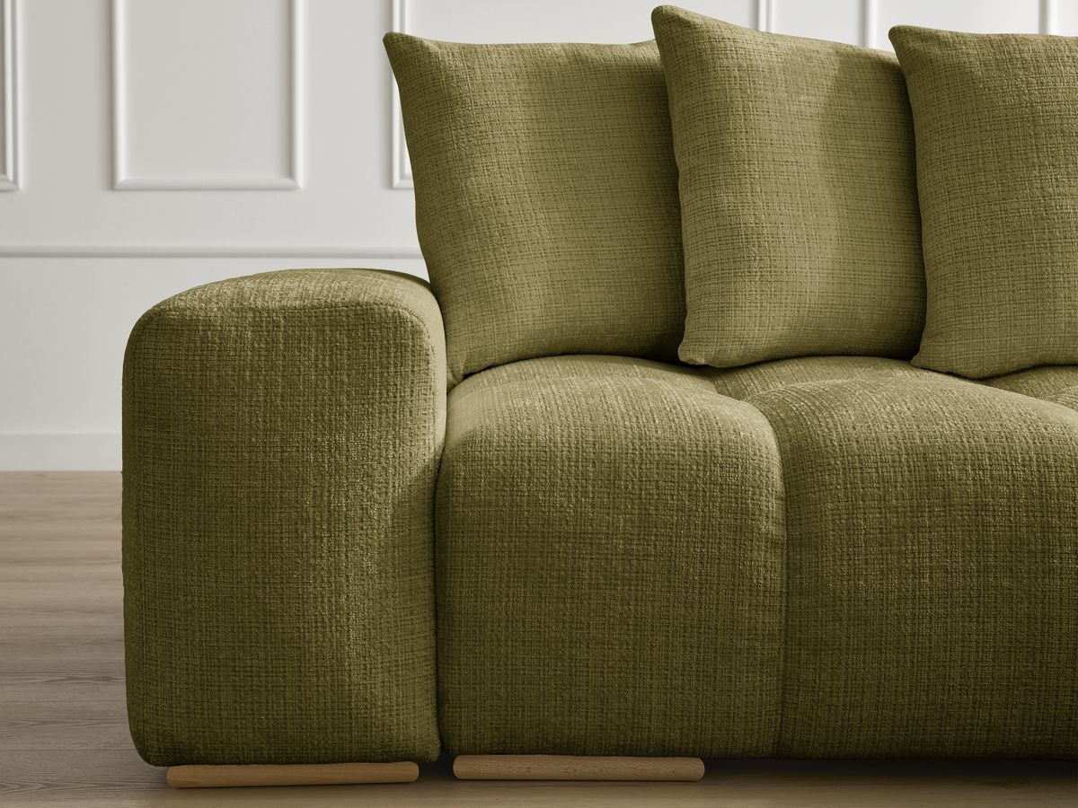 Anakin - Reversible Corner Sofa - Textured Fabric - 6 Cushions
