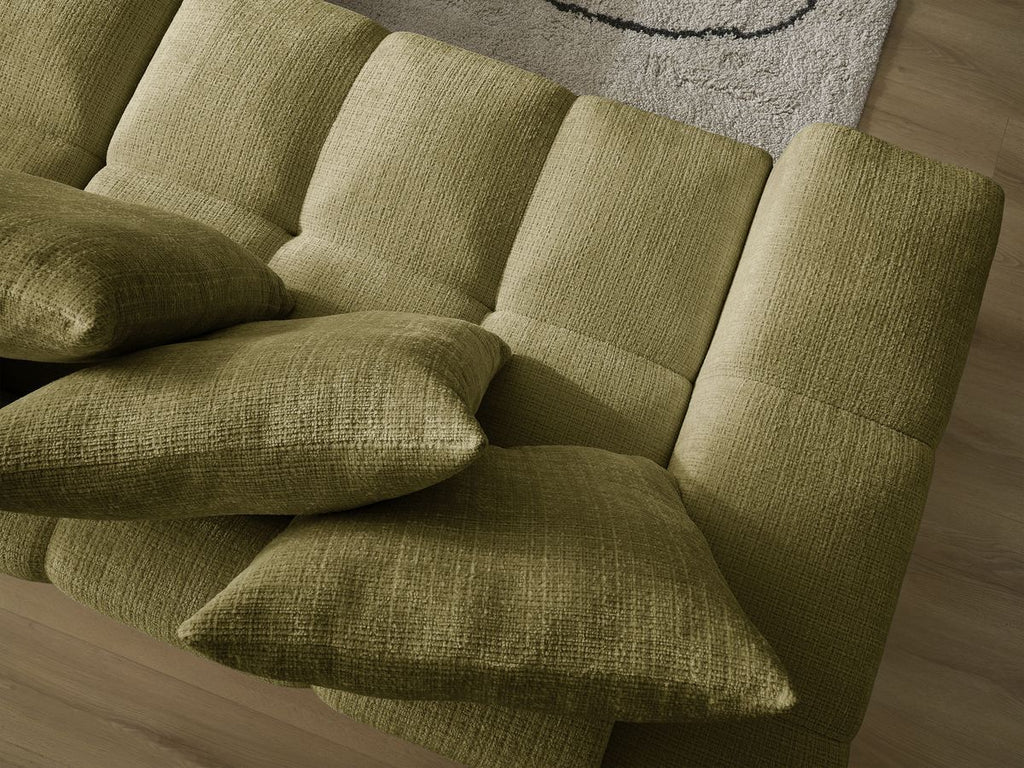 Anakin - Reversible Corner Sofa - Textured Fabric - 6 Cushions