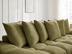Anakin - Reversible Corner Sofa - Textured Fabric - 6 Cushions