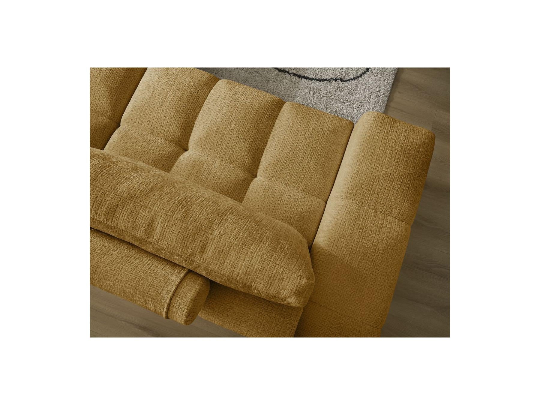 Anakin - Sofá recto convertible con arcón - Tejido texturizado - 2 cojines