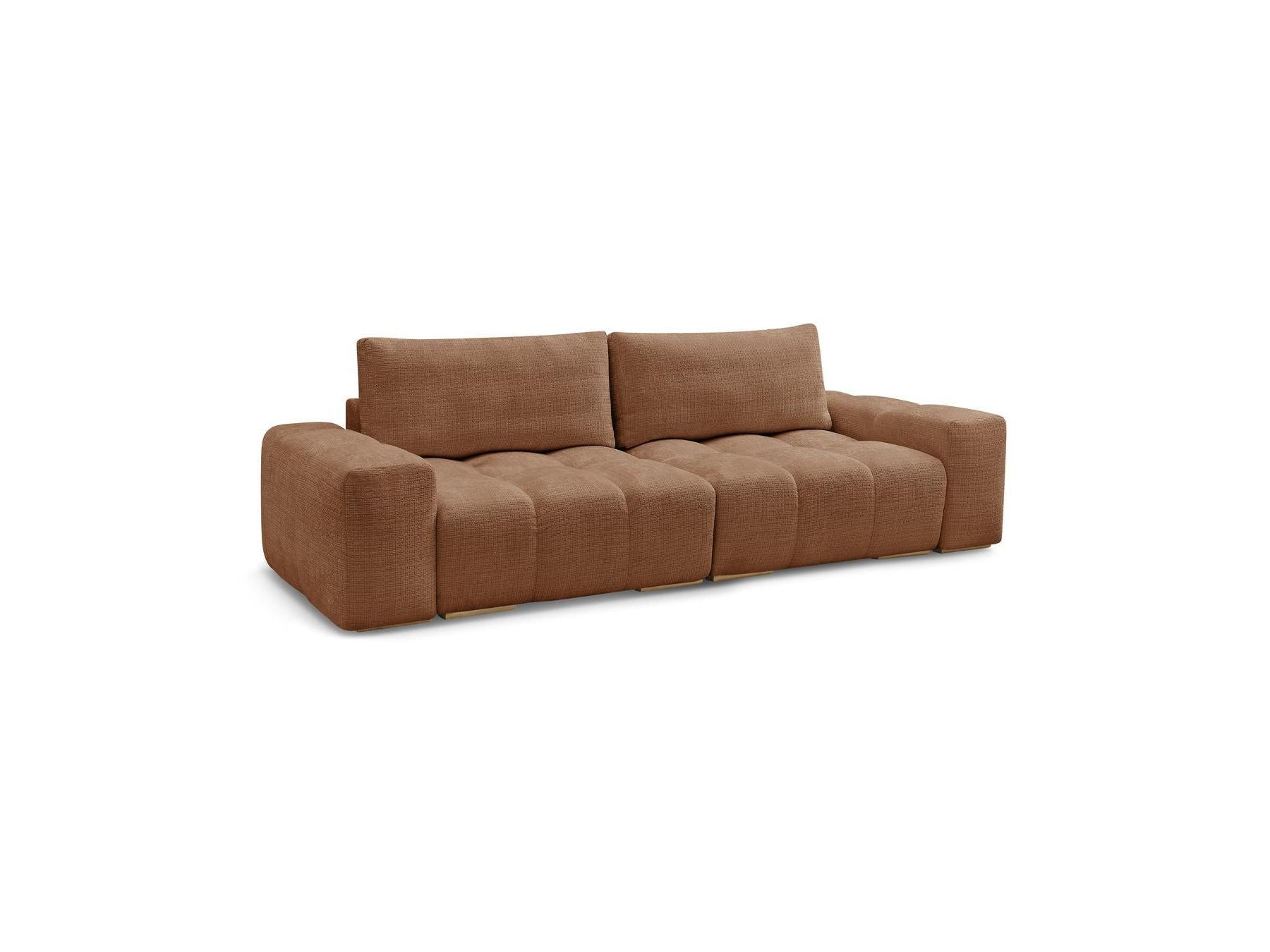Anakin - Sofá recto convertible con arcón - Tejido texturizado - 2 cojines