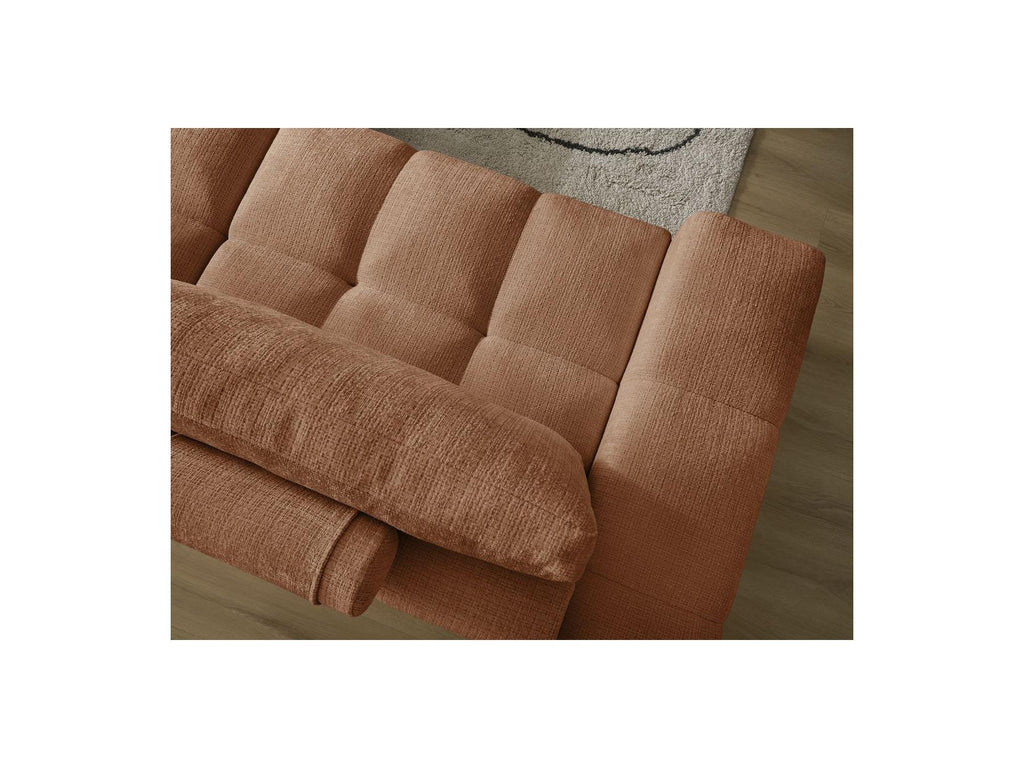 Anakin - Sofá recto convertible con arcón - Tejido texturizado - 2 cojines