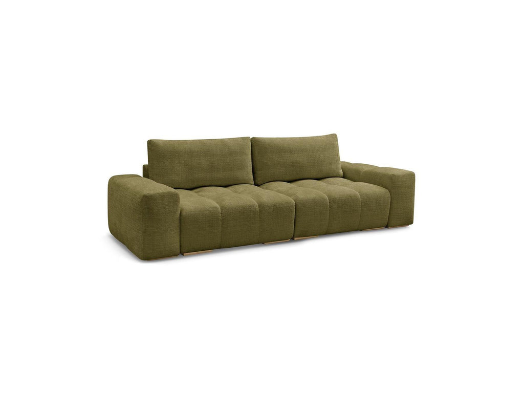 Anakin - Sofá recto convertible con arcón - Tejido texturizado - 2 cojines