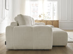 Anakin - Fixed Panoramic Sofa - Textured Fabric - 3 Cushions
