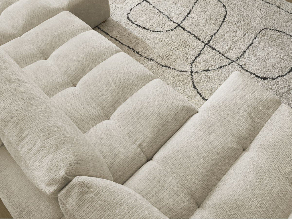 Anakin - Fixed Panoramic Sofa - Textured Fabric - 3 Cushions