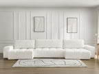 Anakin - Fixed Panoramic Sofa - Textured Fabric - 3 Cushions