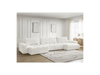 Anakin - Fixed Panoramic Sofa - Textured Fabric - 3 Cushions