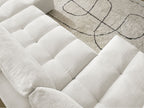 Anakin - Fixed Panoramic Sofa - Textured Fabric - 3 Cushions