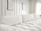 Anakin - Fixed Panoramic Sofa - Textured Fabric - 3 Cushions