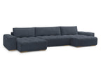 Anakin - Fixed Panoramic Sofa - Textured Fabric - 3 Cushions