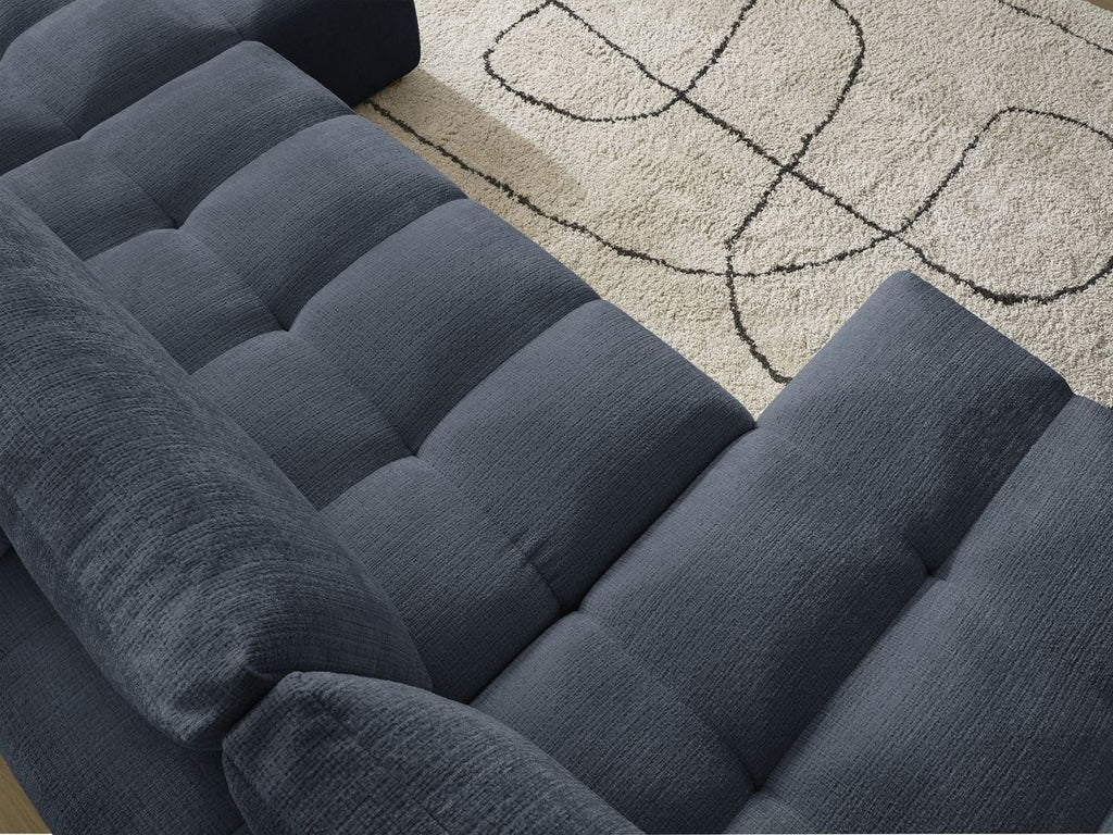 Anakin - Fixed Panoramic Sofa - Textured Fabric - 3 Cushions