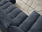 Anakin - Fixed Panoramic Sofa - Textured Fabric - 3 Cushions
