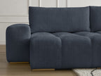 Anakin - Fixed Panoramic Sofa - Textured Fabric - 3 Cushions