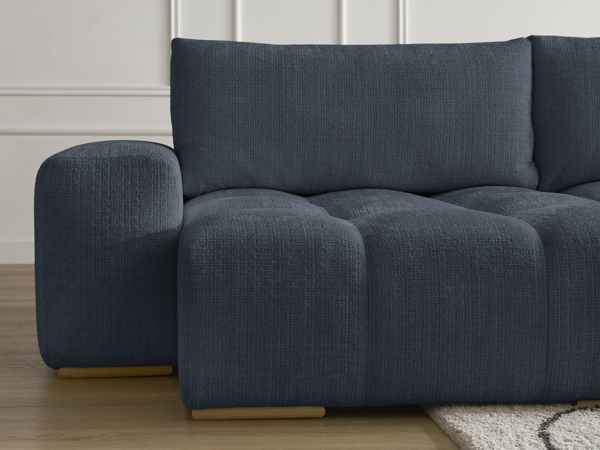 Anakin - Fixed Panoramic Sofa - Textured Fabric - 3 Cushions