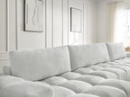 Anakin - Fixed Panoramic Sofa - Textured Fabric - 3 Cushions