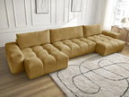 Anakin - Fixed Panoramic Sofa - Textured Fabric - 3 Cushions