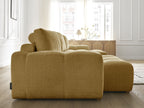 Anakin - Fixed Panoramic Sofa - Textured Fabric - 3 Cushions