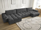 Anakin - Fixed Panoramic Sofa - Textured Fabric - 3 Cushions