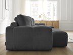 Anakin - Fixed Panoramic Sofa - Textured Fabric - 3 Cushions