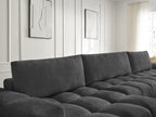 Anakin - Fixed Panoramic Sofa - Textured Fabric - 3 Cushions