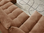 Anakin - Fixed Panoramic Sofa - Textured Fabric - 3 Cushions