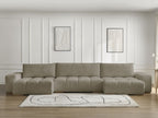 Anakin - Fixed Panoramic Sofa - Textured Fabric - 3 Cushions
