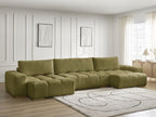 Anakin - Fixed Panoramic Sofa - Textured Fabric - 3 Cushions
