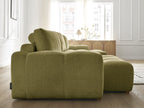 Anakin - Fixed Panoramic Sofa - Textured Fabric - 3 Cushions