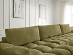 Anakin - Fixed Panoramic Sofa - Textured Fabric - 3 Cushions