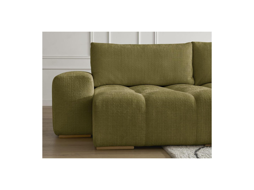 Anakin - Fixed Panoramic Sofa - Textured Fabric - 3 Cushions