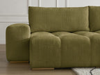Anakin - Fixed Panoramic Sofa - Textured Fabric - 3 Cushions