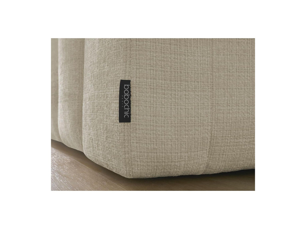 Anakin - Canapé Droit Fixe 3 Places - Tissu Texturé - 2 Coussins