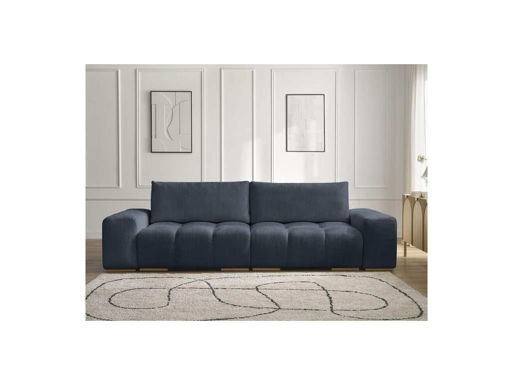 Anakin - Canapé Droit Fixe 3 Places - Tissu Texturé - 2 Coussins