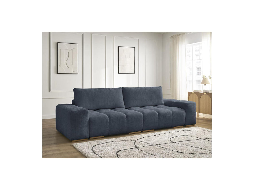 Anakin - Canapé Droit Fixe 3 Places - Tissu Texturé - 2 Coussins