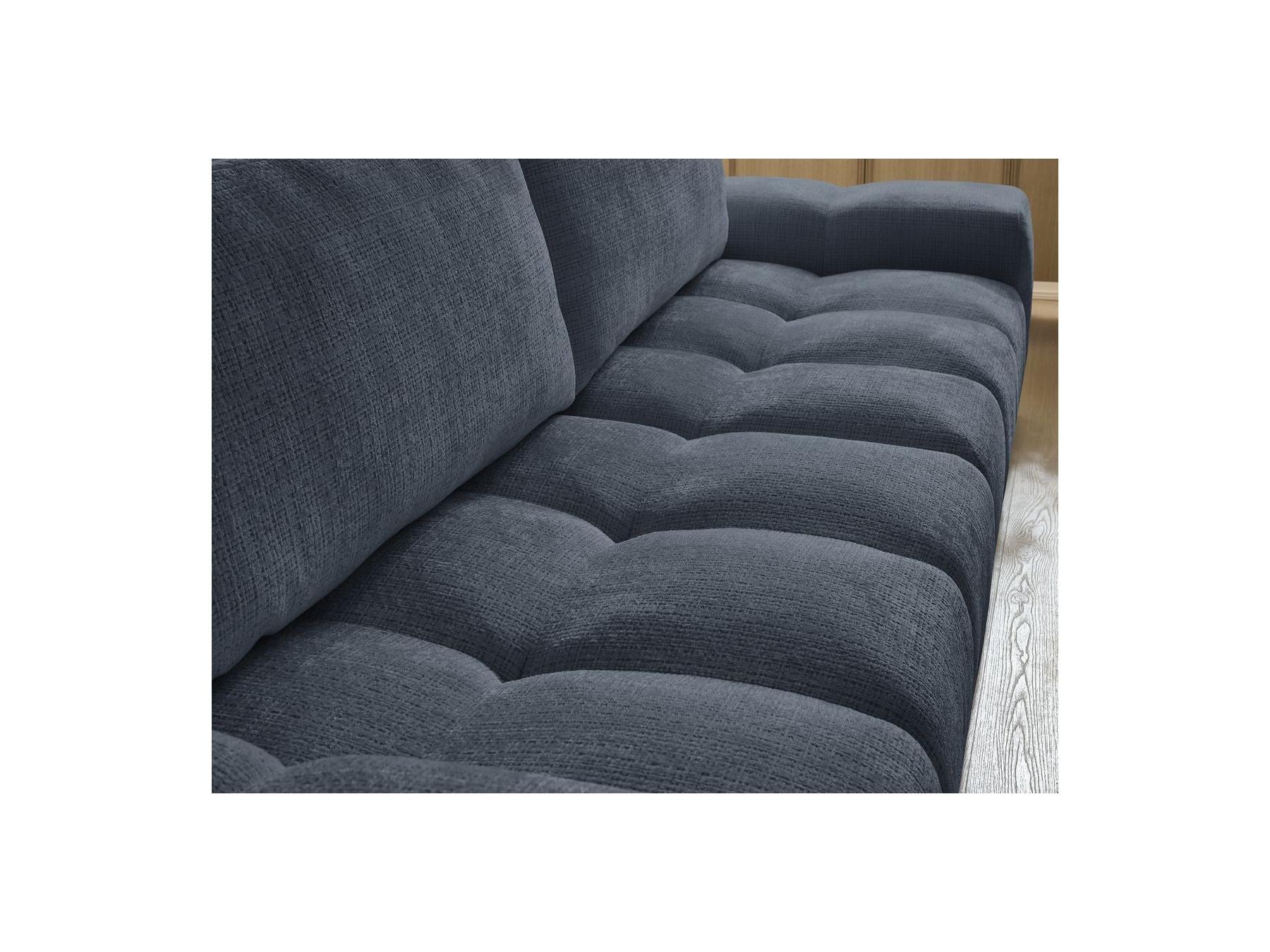 Anakin - Canapé Droit Fixe 3 Places - Tissu Texturé - 2 Coussins