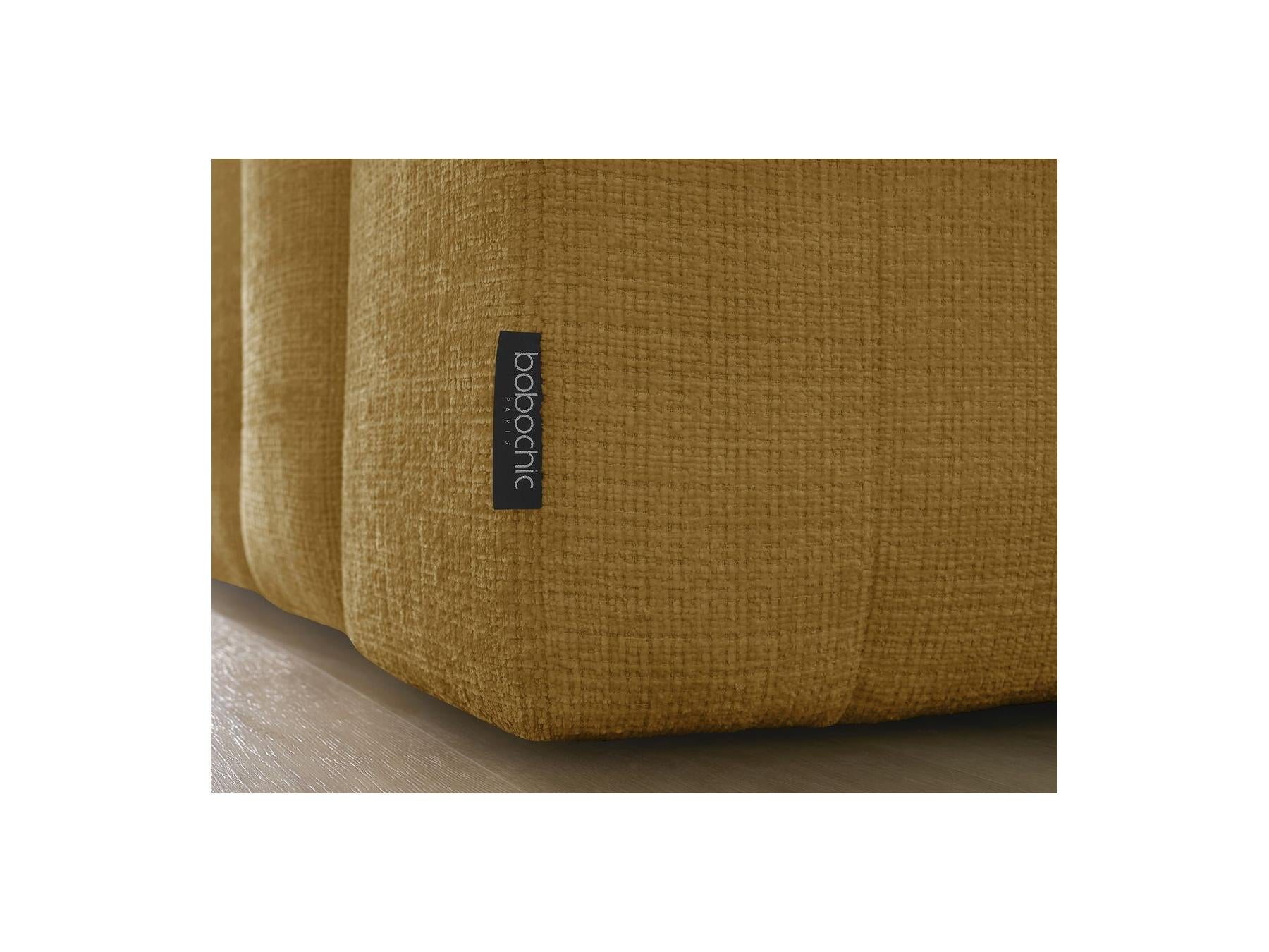 Anakin - Canapé Droit Fixe 3 Places - Tissu Texturé - 2 Coussins