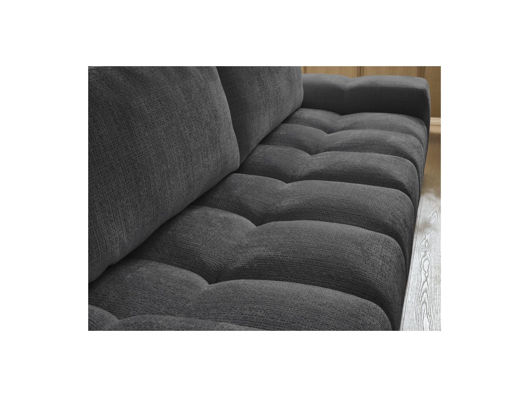 Anakin - Canapé Droit Fixe 3 Places - Tissu Texturé - 2 Coussins