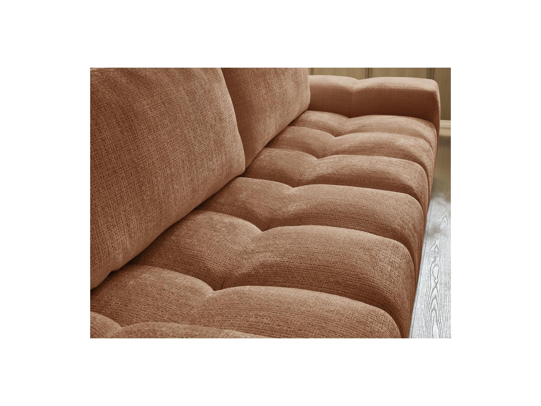 Anakin - Canapé Droit Fixe 3 Places - Tissu Texturé - 2 Coussins